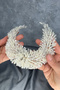 Diamira Elegant Sparkling Bridal Crown with Kem Pearl - 4