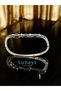 Stainless Steel Victorian Model Zircon Stone Women's Handcuff Bracelet Silver Color - 3