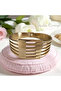 Gold Color Rib Clamp Steel Bracelet