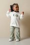 Baby Girl Velvet Sweet Sweatshirt Double Set - 3