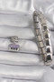 316L Steel Silver Color Dangle Purple Piano Figure Nomination Charm - 2