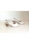 Genuine Leather 4 cm Heeled Sandals - 2