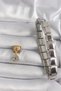 316L Steel Gold Color Hanging Zircon Stone Eye Model Nomination Charm - 2