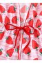Children's Bikini Swimsuit Mayokini Strawberry Pattern Bikini Suit Pareo Set - 4