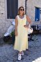 Double Slit Ribbed Sleeveless Dress with Arma Detail - 3