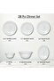 28 Pcs Opal ware Dinner ser Microwave Dishwasher Freezer safe - 2