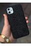 Iphone-11 Compatible Diamond Soft Textured Shiny Black Stone Sparkling Case