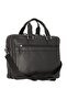 Campo 42 cm Black Leather Laptop Briefcase with Large Compartment - 2