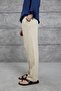 Men's Beige Muslin Fabric Baggy Fit Linen Bottom - 3