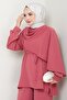 Shawl Collar Dusty Rose Double Set - 2