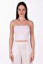 Women's Stretch Fabric Strapless Bodysuit - White - 4