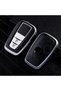 Toyota Compatible C-Hr, Corolla, Rav4, Camry, Land, Cruiser, Prius, Prado Leather Look Tpu Key Case Cover (Silver) - 3