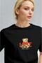 Women's Black Love Teddy Bear Teddy Bear Print Regular Fit Regular Fit T-Shirt - 2