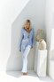 Nugruho Tie Detail Blue Knitwear Long Dress - 7