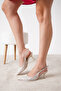 Lai̇la Twinkle Patterned Women's Low Heeled Stiletto - 3