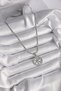 316L Steel Silver Color Italian Chain Zircon Stone Pole Star Model Women's Ke - 2