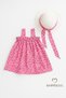 Baby Girl Floral Patterned Bow Summer Dress and Hat Set Cotton 9-36 Months Summer Baby Combination - 5