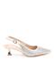 Pisagor Ps-32350 Women's 4 cm Open Back Stone Evening Dress Stiletto Shoes - 4