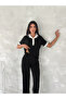 Soft Texture Polo Collar Buttoned Modal Fabric Tracksuit Suit - 4