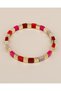 Soléava Porcelain Plated Pink Gold Red Serrated Rubber Bracelet - 2