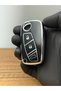 Fiat Fiorino - Linea Sustalı 3 Button Silicone Key Protection Case Black Silver Color