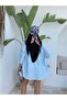 Women’s Linen Fabric Oversized Shirt Shorts Set - 7