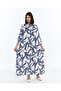 Four Button Collar Shirt Collar Pocket Long Viscose Summer Dress - 6
