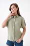 100% Cotton Button Detail Summer Muslin Bat Shirt Bluz Mg-204 - 6