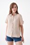 100% Cotton Button Detail Summer Muslin Bat Shirt Bluz Mg-204 - 5