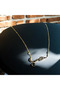 Dear Necklace Special Design Habip Written Black Stone Arabic Necklace - 3