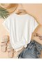 Women Face Line Printed Cotton Circle Neck Normal Fit Short Sleeve Women's and Children's Tshirt - 2