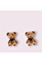 Glamarsus ms cute plush bear earrings rabbit earrings beige brown - 3