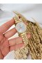 Round Gold Inside White Women's Wristwatch - 2