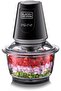BLACK+DECKER Multi-Function Glass Chopper & Mincer, 400W, XXL 1.2L Bowl, 4-Blade System, Pulse Speed