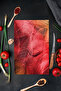 Large Red Leaves Glass Cutting Board, Heat Break Resistant, Presentation Board, Cutting Board