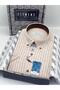 Classic Short Sleeve Linen Cotton Lapel Button Gift Boxed Men's Shirt Fs-004152 - Beige