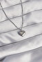 316L Steel Silver Color Heart Model Love Necklace - Ebj240807W25509 - 2