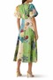 Avery Spliced Midi Linen Dress Multicolor - 4