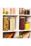 1400 Cc - (Set of 3) Borosilicate Glass Spice Jar - with Bamboo Lid - Storage Container - (9 cm X 22 cm) - 6
