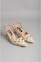 Seç 2536 Genuine Leather Heelled Women's Shoes Beige