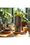1400 Cc - (Set of 3) Borosilicate Glass Spice Jar - with Bamboo Lid - Storage Container - (9 cm X 22 cm)