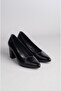 Seç K866 Genuine Leather Heel Shoes Black Patent Leather - 3