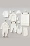 Voile Pleated Pugi Baby Baby Boy Newborn 10 Piece Hospital Release Bodysuit Set - 2