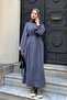 Anthracite Single Jersey Basic Dress - 4