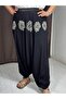 Black Hand Printed Adana Shalwar – Relaxed Fit, Wide Leg, Ethnic Patterned Summer Trousers - 2