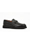 Genuine Leather Black Loafer Men's Shoes - E3899 - 2