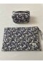 Navy Blue Flower Laptop Case-Pencil Bag Set (10-11-12 Inch) - 2