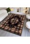 Kemal Collection Plaid Detailed Traditional Pattern Woven Base Decorative Carpet Kemal67 - 2