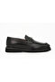 Genuine Leather Black Loafer Men's Shoes - E3899
