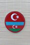 Azerbaijan Turkiye Flag Nakis Embroidered Coat of Arms Patch Pec